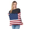 USA Flag Throw Pillow 18x18 inches - 2 of 3