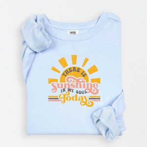 Simply Sage Market There Is Sunshine In My Soul Today Lightweight Garment Dyed Sweatshirt - 1 of 4