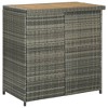 vidaXL 3-Piece Bar Set, Modern Poly Rattan Bistro Set with Steel Frame, Anthracite Cushioned Stool and Acacia Wood Tabletop - 4 of 4