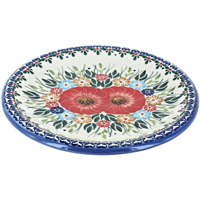 Blue Rose Polish Pottery A114 Andy Dessert Plate
