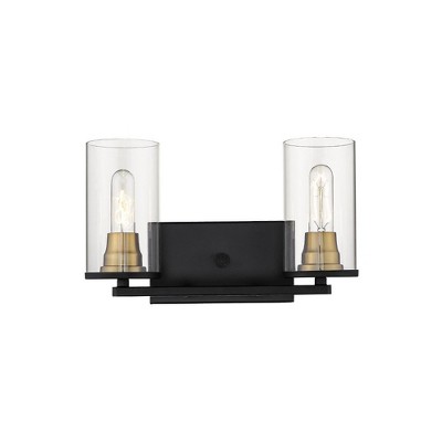 Millennium Lighting Burbank 2 - Light Vanity in  Matte Black/Heirloom Bronze