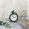 Aoibox Vintage Metal Silent Analog Quartz Table Clock for Living Room, Shelf Decor, Elegant Hand-Painted Mini Clock - 4 of 4
