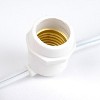 Novelty Lights Edison Outdoor String Lights with 50 In-Line Sockets White Wire 100 Feet - 2 of 4