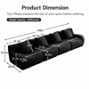 Aukfa Modular Teddy Fabric Sofa,Convertible Modular Sectional Sofa Set , 4-Seats with 1/2 Ottoman Soft Boneless Design for Living Room - 4 of 4