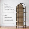 Nathan James 70.8" Amara Rattan and Metal Arch Bookshelves Light Oak - 3 of 4