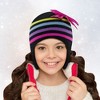 Jojo Siwa Girl's Winter Hat and Gloves Set, Kids Ages 4-7 (Pink/Black) - 2 of 2