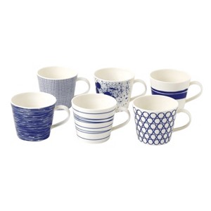 1815 Pacific Mug 400ml 13.5oz, Blue Mixed Patterns, Set of 6 - 1 of 1