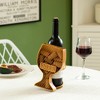 Vintiquewise Decorative Metal Goblet Shape Wine Bottle and Cork Holder A Unique Home Decor Piece and Countertop Accessory - 2 of 4