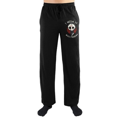 Friday The 13th I Love Friday Men's Black Graphic Sweatpants-XXL