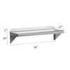 Stainless Steel Wall Mounted Shelf, Heavy Duty Metal Floating Shelves for Kitchen, Garage, Laundry, Utility Room, Flat Surface - 2 of 4