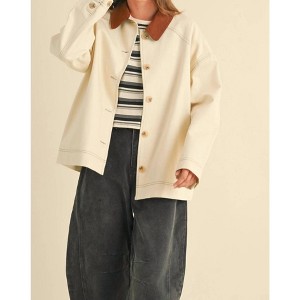 Women's Corduroy Dreams Barn Jacket - MIOU MUSE - 1 of 3