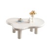 NicBex Irregular Cloud-Shaped Coffee Table for Living Room,Beige White End Table,Small Living Room Furniture - 2 of 4