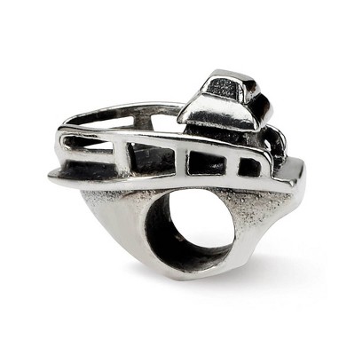 Black Bow Jewelry Sterling Silver Boat Bead Charm
