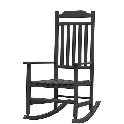 Gulches Outdoor Resin Rocking Chair Wood-Like Look, Weather-Resistant (No Splinter/Crack/Peel), Easy Clean, Low-Maintenance