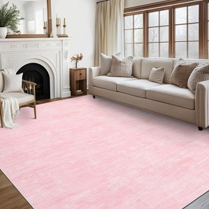 Acekool Washable Area Rug, Modern Solid Color Non Slip Large Throw Carpet, Foldable, Non Shedding for indoor,  Living Room, Dining Room - 1 of 4