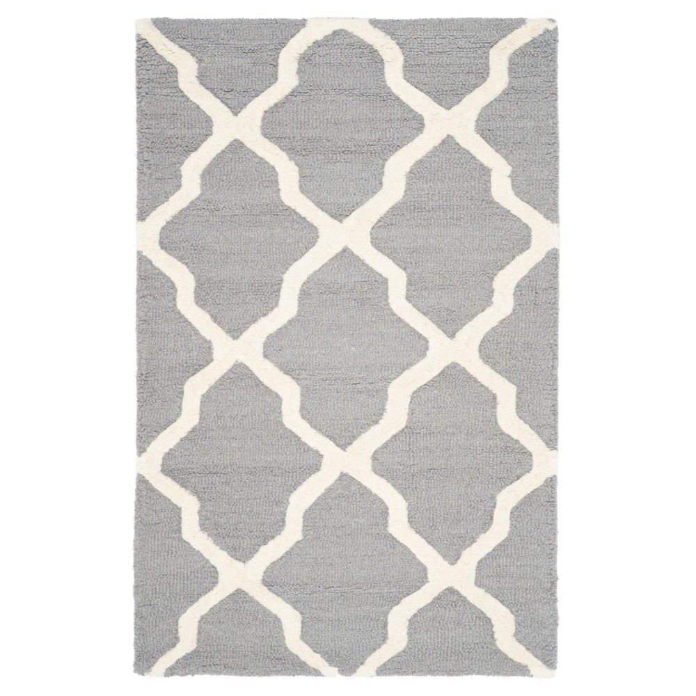 Maison Textured Rug - Silver / Ivory (2'6inx4') - Safavieh