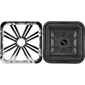 Kicker 46L7T122 L7T L7-Thin 12-Inch (30cm) Subwoofer, Dual Voice Coil, 2-Ohm, 600 Watt w/ Chrome LED Grill Bundle - 1 of 4
