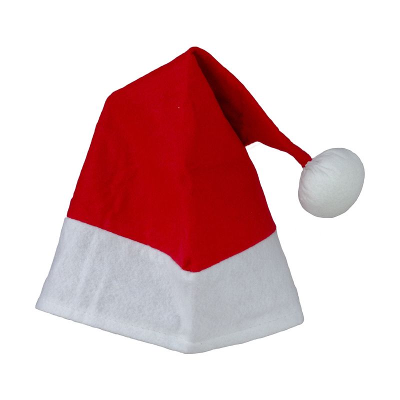 Northlight Red and White Traditional Unisex Adult Christmas Santa Hat Costume Accessory - One Size, 2 of 4