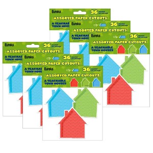 Eureka® A Teachable Town Assorted Houses Paper Cut-Outs, 36 Per Pack, 6 Packs - 1 of 2