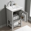 20" Bathroom Vanity with Ceramic Sink, Soft-Close Door, Storage Rack, Open Shelf, Solid Wood & MDF Freestanding Cabinet - 4 of 4