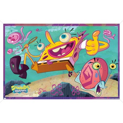 Trends International Nickelodeon Spongebob 25th - Thumbs Up Framed Wall Poster Prints