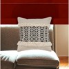 HomeRoots 18" X 18" Tan and Black Geometric Cotton Zippered Pillow With Shag - 2 of 4