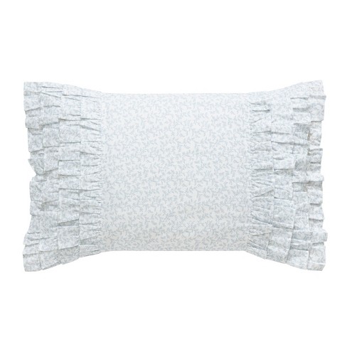 White ruffle outlet throw pillow