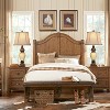 KTMBDW 28" Farmhouse Table Lamp, Vintage Bedside Lamps for Bedroom, Rustic Small End Table Lamps for Living Room, Nightstand Desk Lamps, Brown - 3 of 4