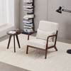 Okak Mid-Century Style Upholstered Armchair with Solid Wood Frame,Reading Leisure Chair for Living Rooms,Relaxation Areas - 2 of 4