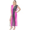LA LEELA Women's Summer Holiday Beachwear Long Bathing Suit Open Front Fashion Swimwear Coverups Duster Cardigans M-L Gray, Solid - 4 of 4