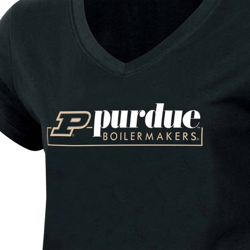 NCAA Purdue Boilermakers Women&#39;s Core V-Neck T-Shirt, 3 of 4
