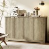 Fluted Buffet Sideboard Cabinet with Storage, 2/4 Doors & Adjustable Shelf,Handle,Spacious Tabletop,Modern Wood Coffee Bar Console Table - 2 of 4