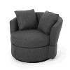 CAVINAS Soft Fabric Swivel Barrel Accent Chair with Movable Pillow Backrests,Upholstered Swivel Living Room Chair,Reading Chairs for Living Room - 4 of 4