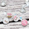 Big Dot of Happiness Hello Little One - Pink & Gold - Girl Baby Shower Party Round Candy Sticker Favors - Labels Fits Chocolate Candy (1 sheet of 108) - 3 of 4
