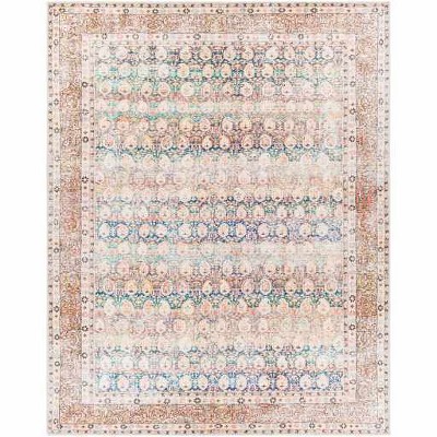 Hauteloom Rust Maligaya Distressed Washable Area Rug