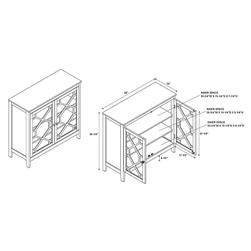 Fetti Large cabinet - Linon, 5 of 6
