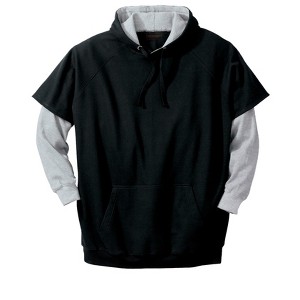 Boulder Creek by KingSize Men's Big & Tall Tall Thermal-Lined Layered Look Hoodie - 1 of 4