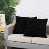 Unique Bargains Checkered Faux Fur Plush Fuzzy Cozy Pillowcases 2 Pcs - 3 of 4