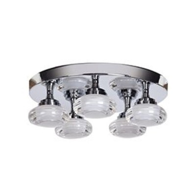 Optix Chrome 5-Light LED Flush Mount Ceiling Fixture