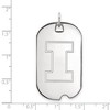 Black Bow Jewelry 14k White Gold Illinois Fighting Illini NCAA Large Pendant - 2 of 3