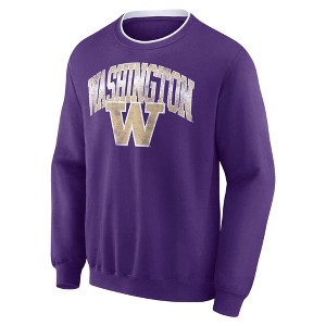 NCAA Washington Huskies Men's Crew Fleece Sweatshirt - 1 of 3
