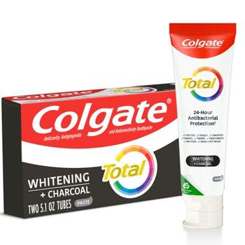 Colgate Total Whitening + Charcoal Toothpaste - Mint - 5.1oz/2pk