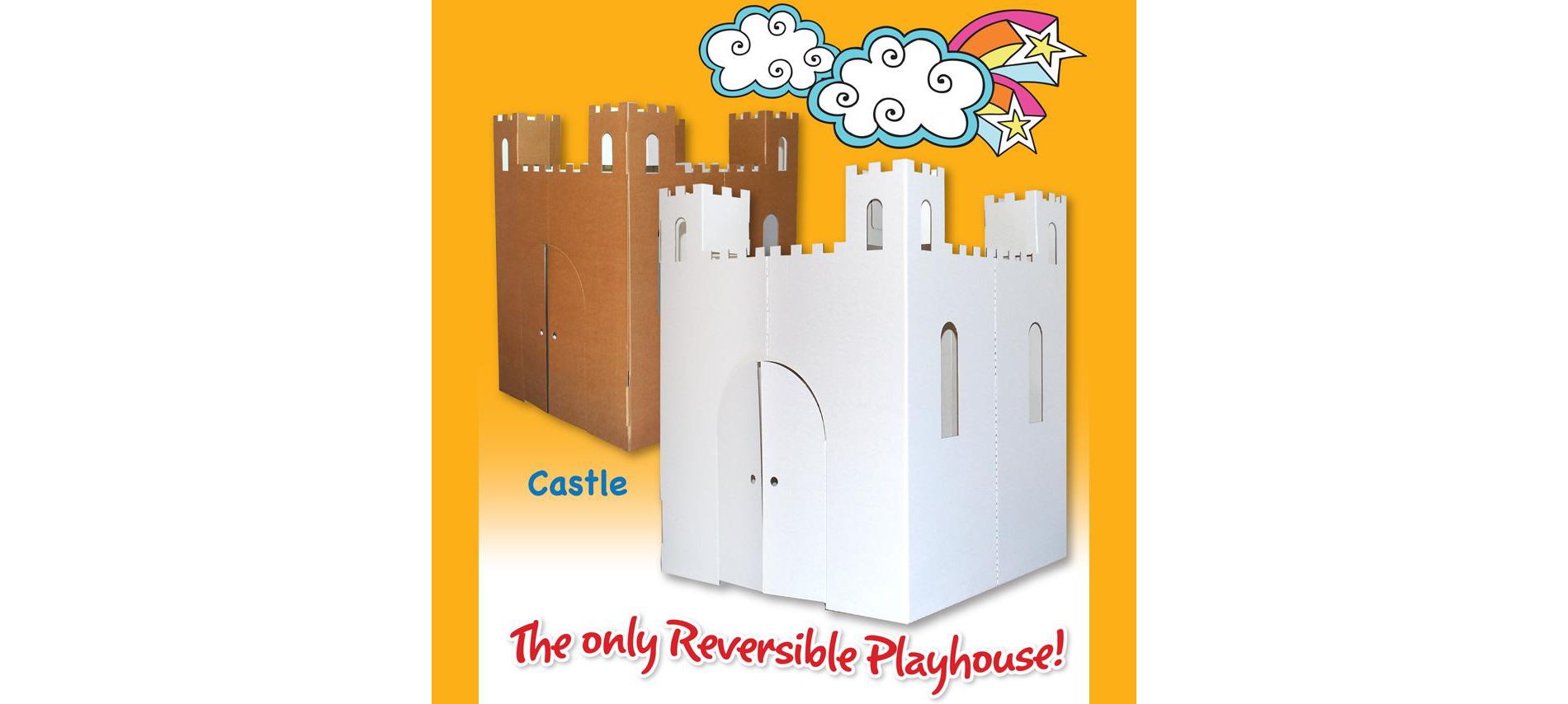 Easy Playhouse Blank Cardboard Castle Kids Art & Craft