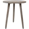 Northlight 21" Antique Gray Engraved Round Tri Leg Wooden Side Table - 3 of 4