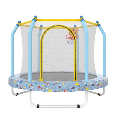 Acoinel Small Toddler Trampoline with Basketball Hoop
