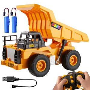 Joyfy Remote Control Dump Truck Toys, 2.4Ghz RC Truck Toy with Light, Construction Toys for Boys 3-5 4-7 8-12 Year Old Kids, Christmas Birthday Gift - 1 of 4