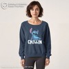 Juniors Womens Lilo & Stitch Alien Chillin Sweatshirt - 2 of 4
