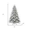 5' Green And White Full Flocked Spruce Christmas Tree - 3 of 4