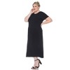 Plus Size Short Sleeves Maxi Dress - White Mark - 3 of 4