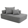 YOOCOZZ Sponge Sectional Compressed Sofa with Armrest, Backrest and Legless Design - Grey - 2 of 4